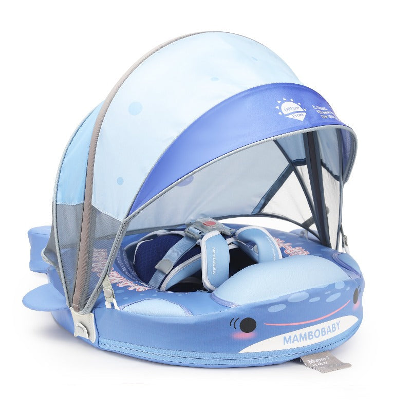 Boia Mambobaby Tubarão Baleia Deluxe Edition Com Cauda e Proteção Solar FPU 50+ (3 meses a 3 anos)